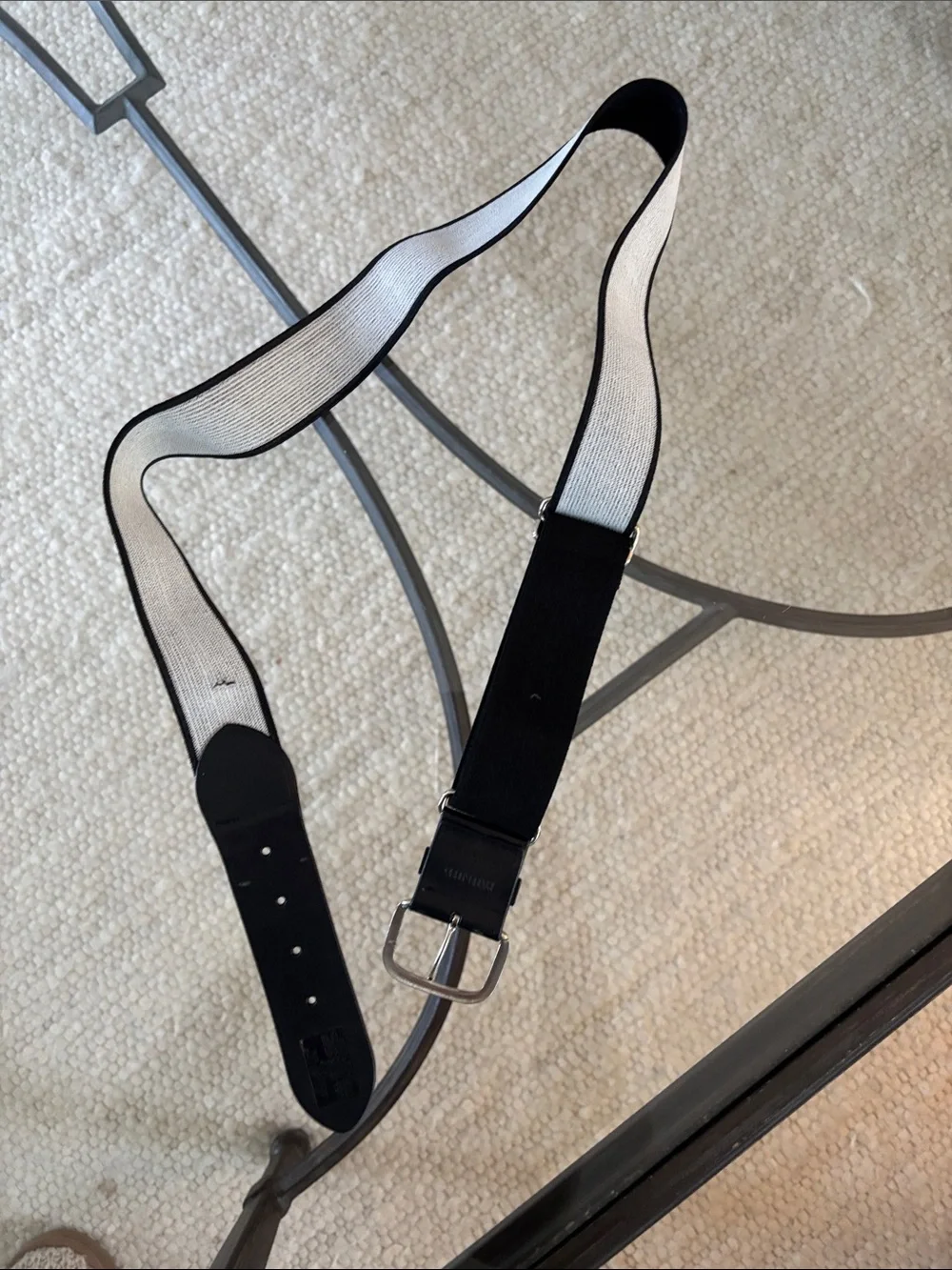 Kids Adjustable Black Elastic Belt with Silver Buckle/ Baseball/Softball